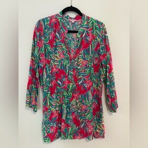 Lilly Pulitzer Palm Print Tunic Top